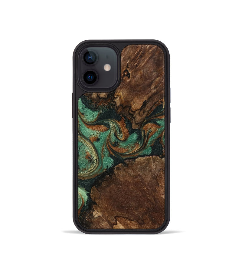 iPhone 12 mini Wood Phone Case - Madyson (Green, 798932)
