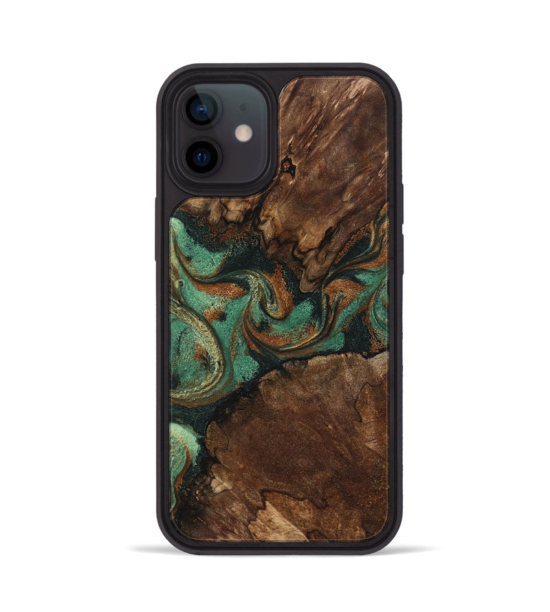 iPhone 12 Wood Phone Case - Madyson (Green, 798932)