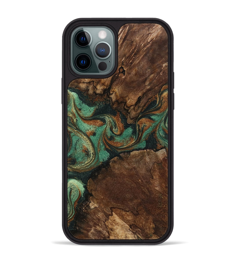 iPhone 12 Pro Max Wood Phone Case - Madyson (Green, 798932)
