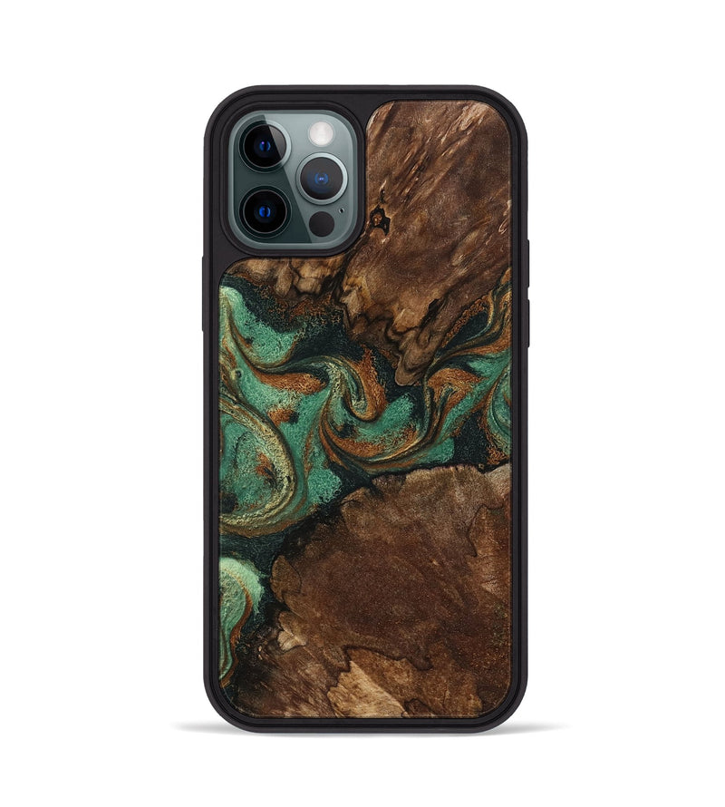 iPhone 12 Pro Wood Phone Case - Madyson (Green, 798932)