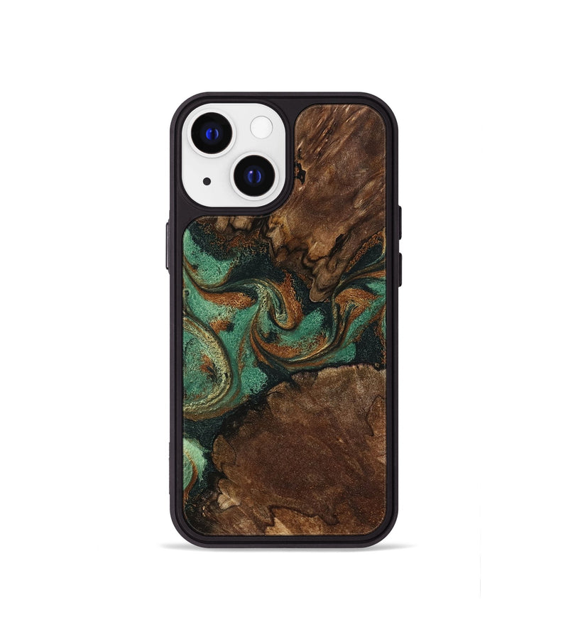 iPhone 13 mini Wood Phone Case - Madyson (Green, 798932)
