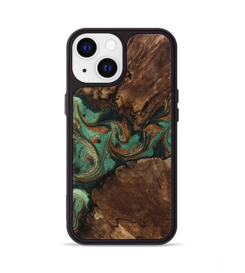iPhone 13 Wood Phone Case - Madyson (Green, 798932)