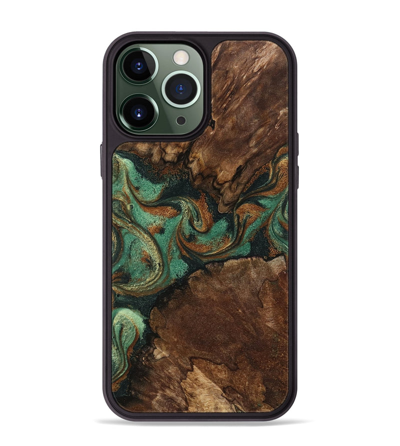 iPhone 13 Pro Max Wood Phone Case - Madyson (Green, 798932)