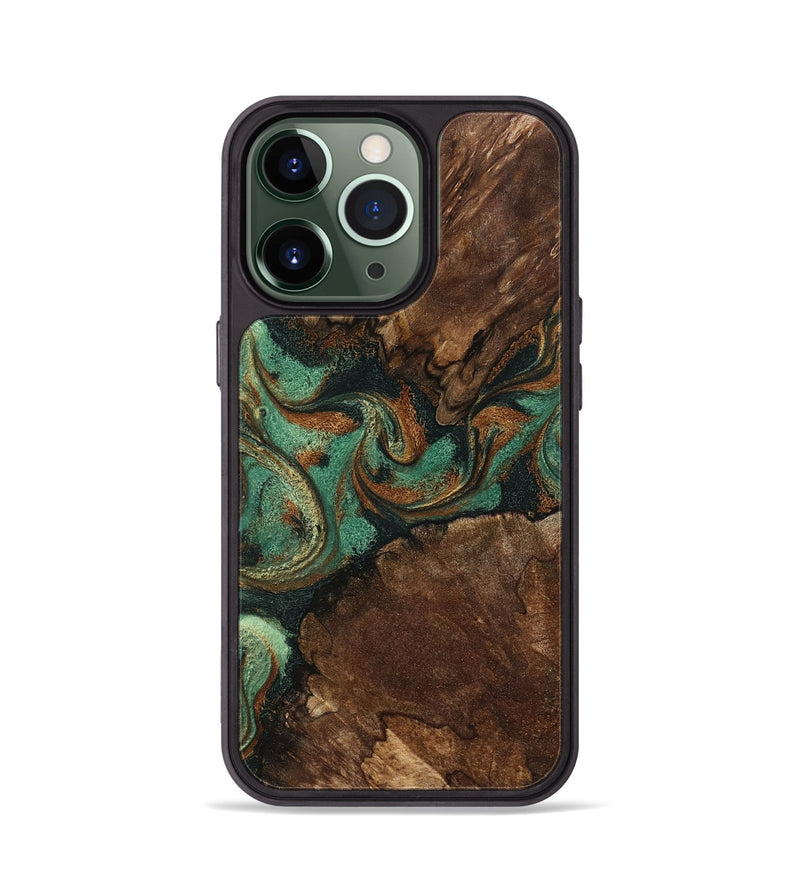 iPhone 13 Pro Wood Phone Case - Madyson (Green, 798932)