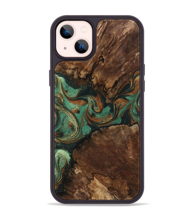 iPhone 14 Plus Wood Phone Case - Madyson (Green, 798932)