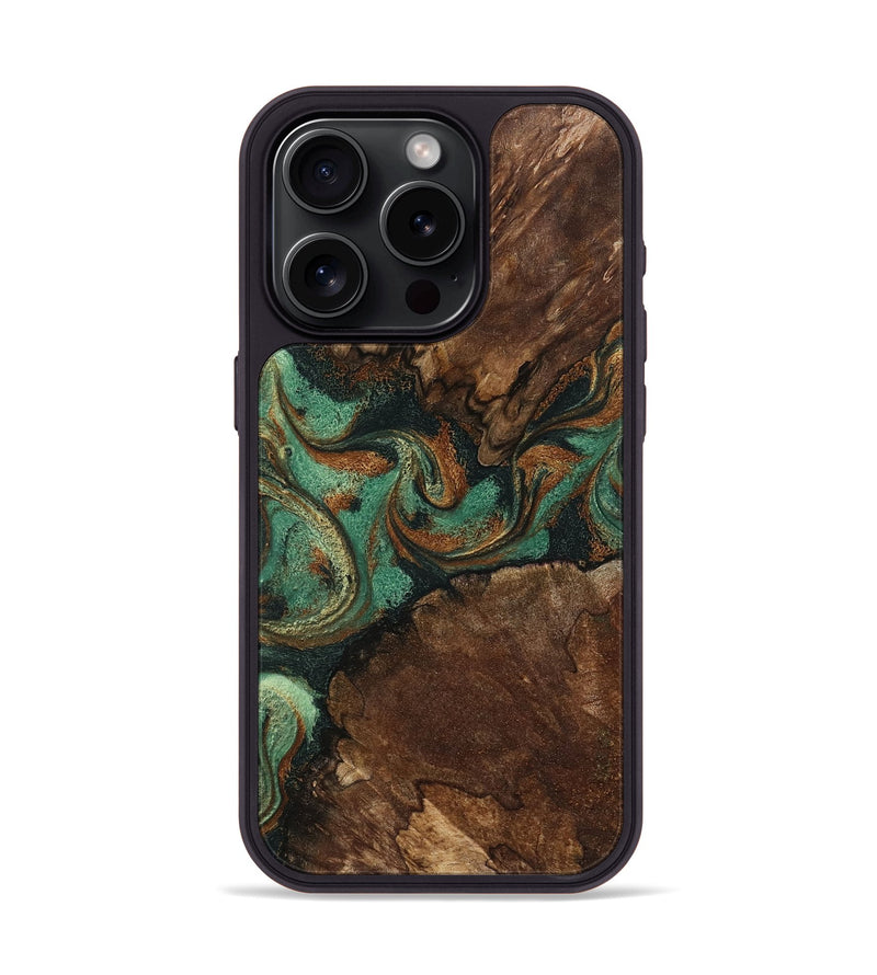 iPhone 15 Pro Wood Phone Case - Madyson (Green, 798932)