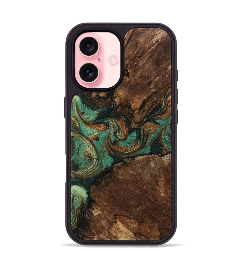 iPhone 16 Wood Phone Case - Madyson (Green, 798932)