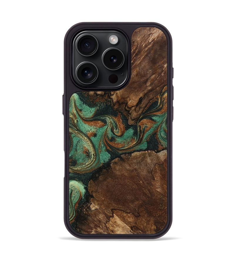 iPhone 16 Pro Wood Phone Case - Madyson (Green, 798932)