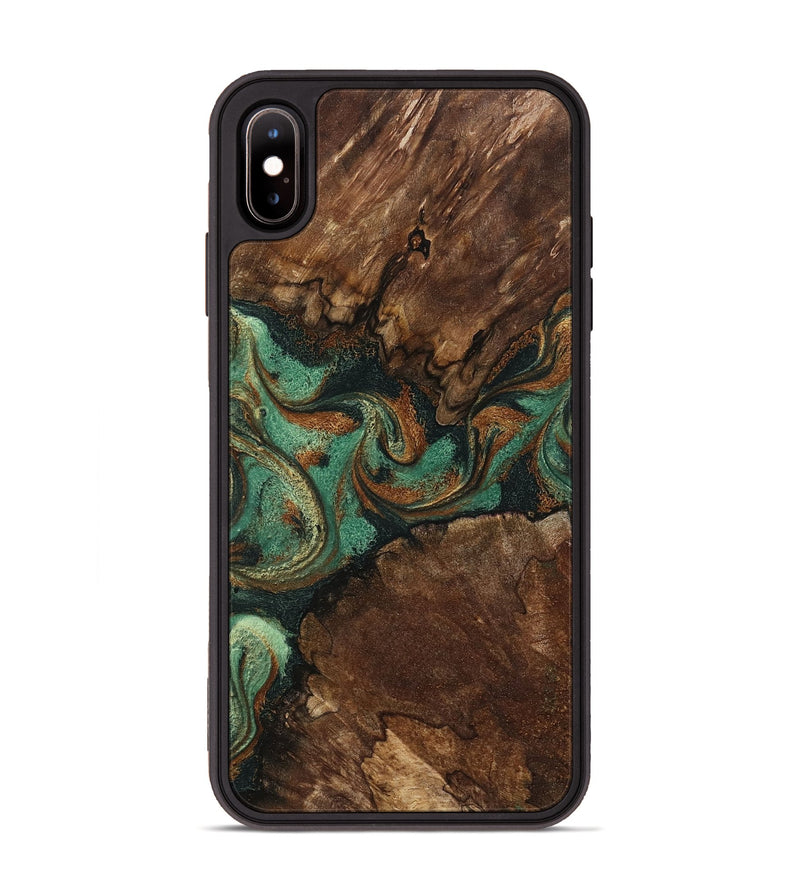 iPhone Xs Max Wood Phone Case - Madyson (Green, 798932)