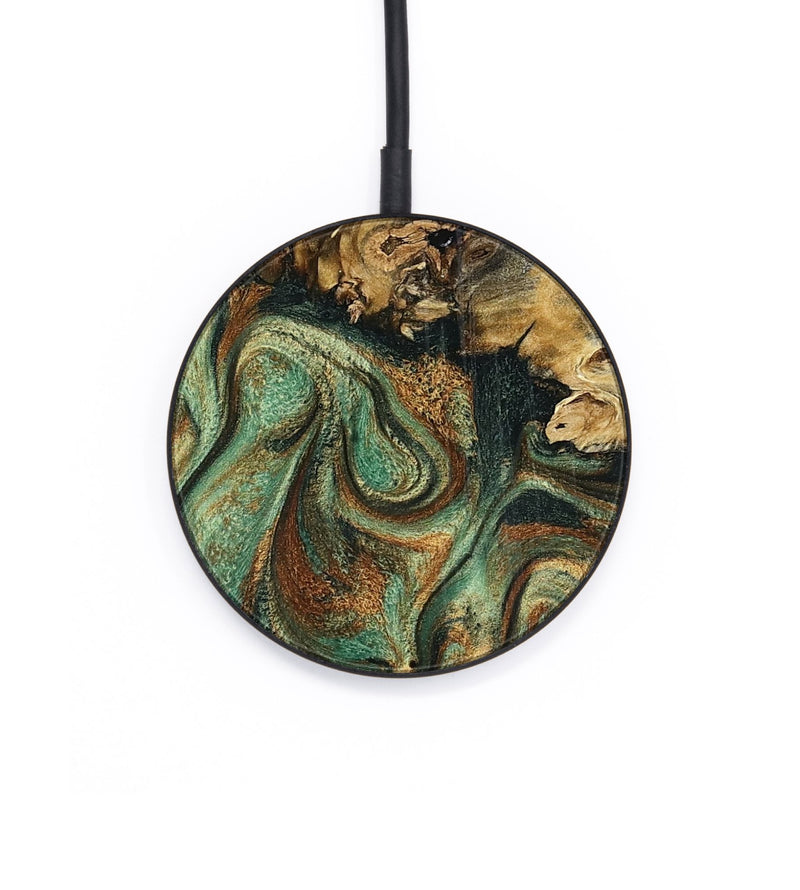 Circle Wood Wireless Charger - Zora (Green, 798934)
