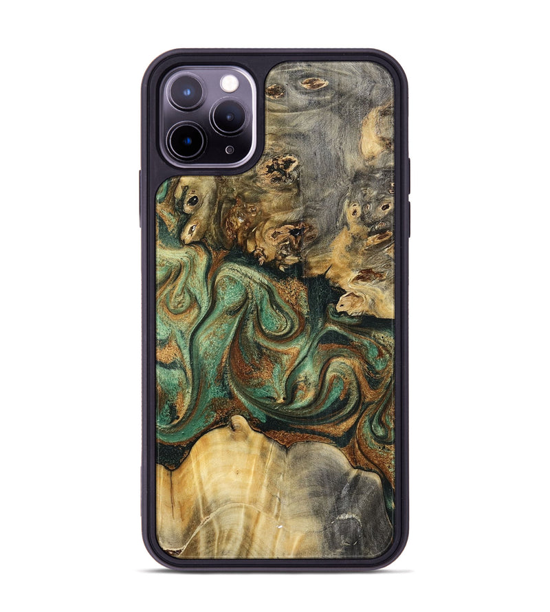 iPhone 11 Pro Max Wood Phone Case - Zora (Green, 798934)