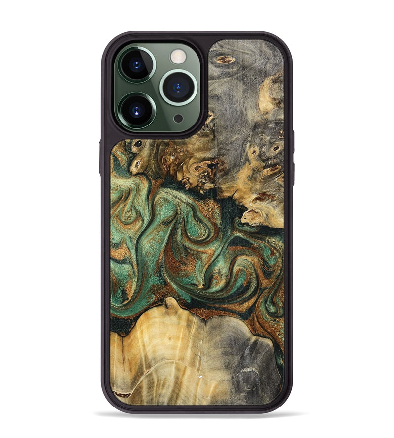 iPhone 13 Pro Max Wood Phone Case - Zora (Green, 798934)