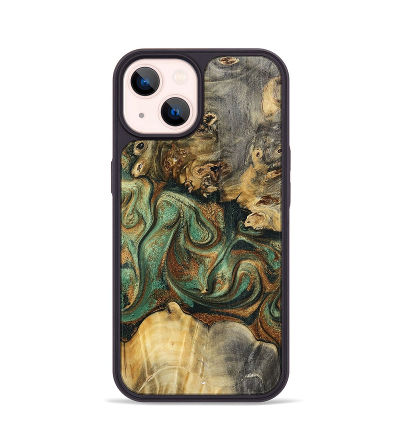 iPhone 14 Wood Phone Case - Zora (Green, 798934)