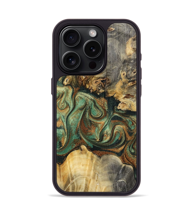 iPhone 15 Pro Wood Phone Case - Zora (Green, 798934)