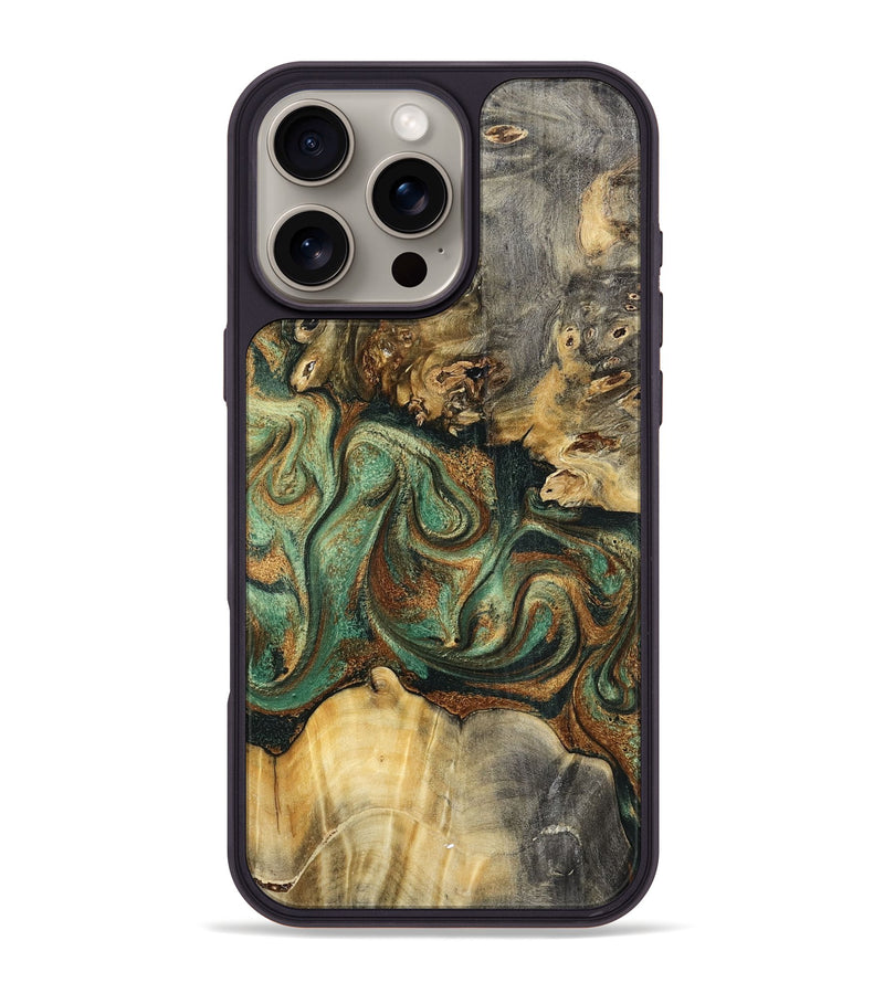 iPhone 16 Pro Max Wood Phone Case - Zora (Green, 798934)