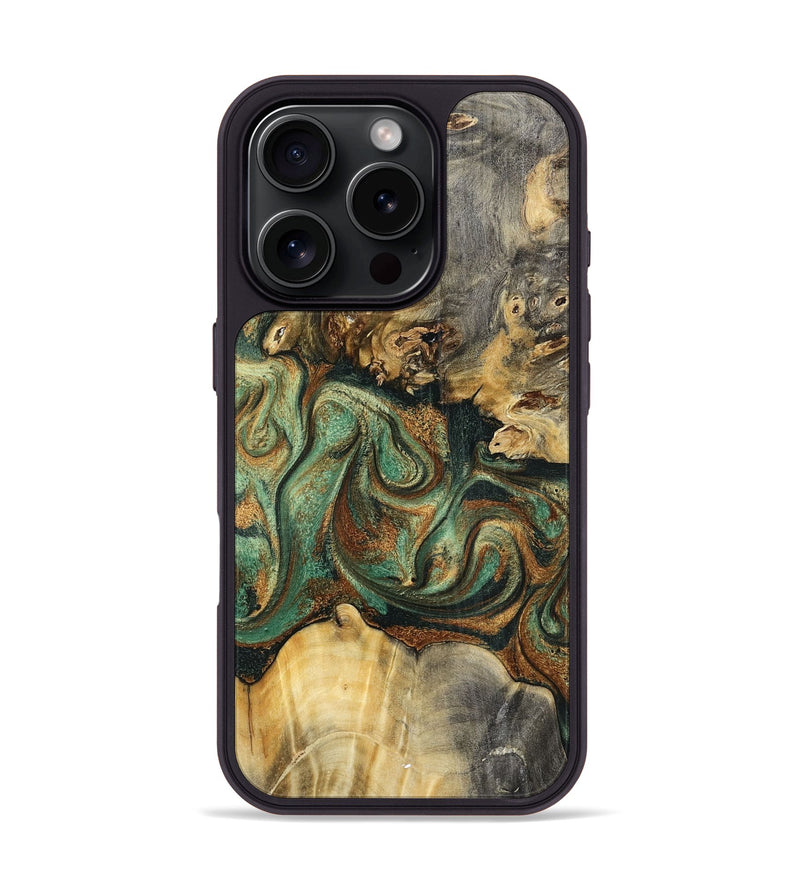 iPhone 16 Pro Wood Phone Case - Zora (Green, 798934)