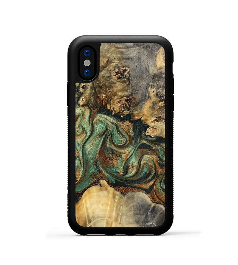 iPhone Xs Wood Phone Case - Zora (Green, 798934)