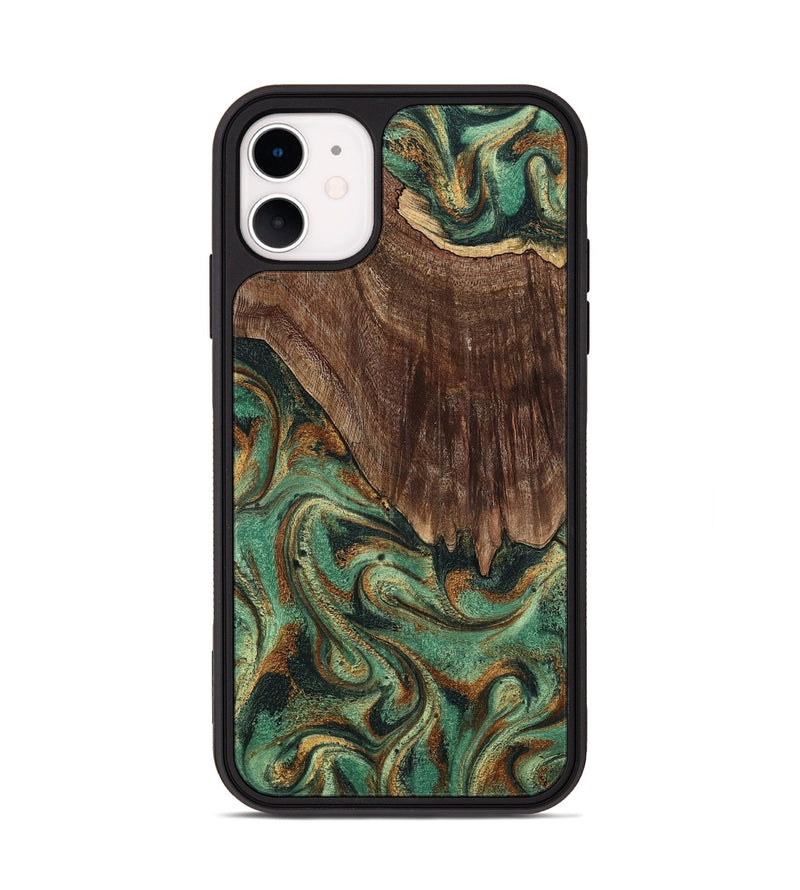 iPhone 11 Wood Phone Case - Claude (Green, 798936)