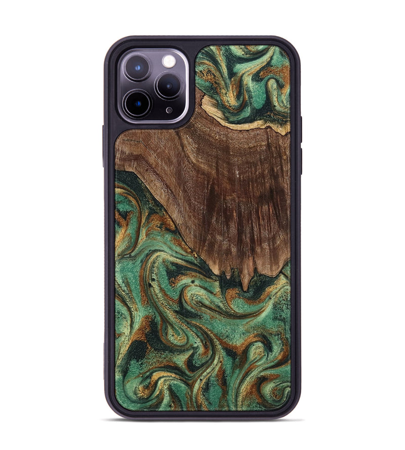 iPhone 11 Pro Max Wood Phone Case - Claude (Green, 798936)