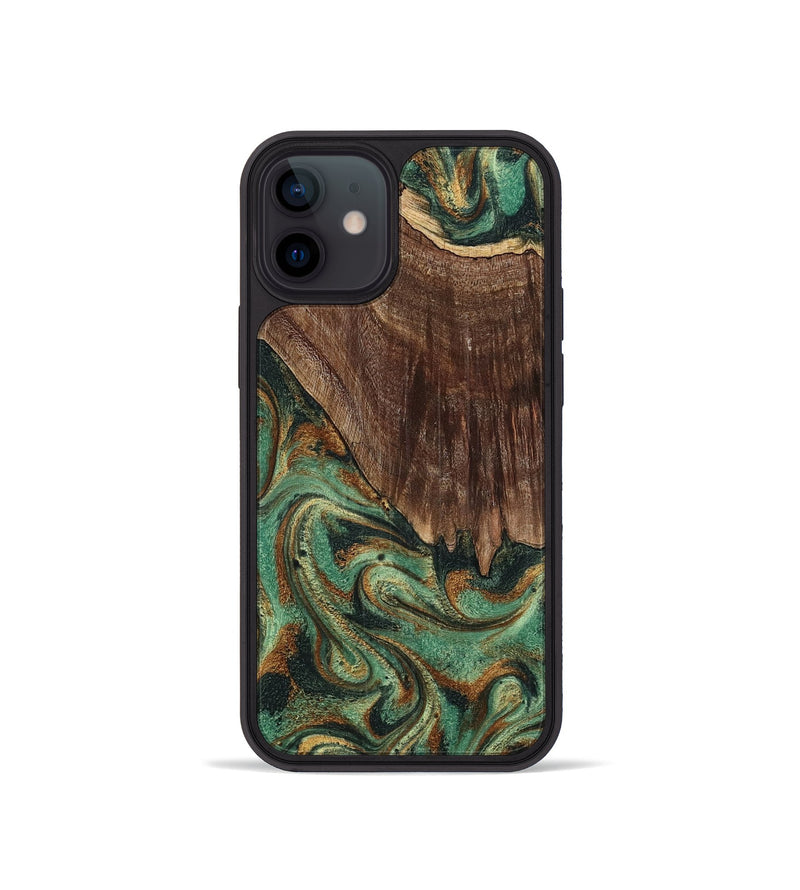 iPhone 12 mini Wood Phone Case - Claude (Green, 798936)