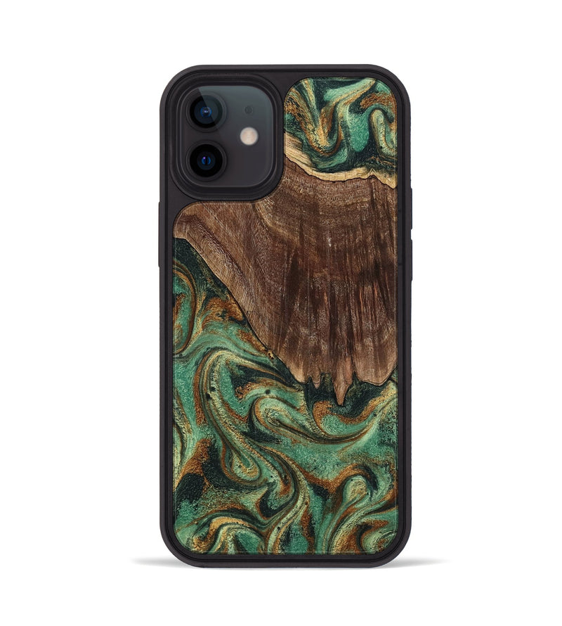 iPhone 12 Wood Phone Case - Claude (Green, 798936)