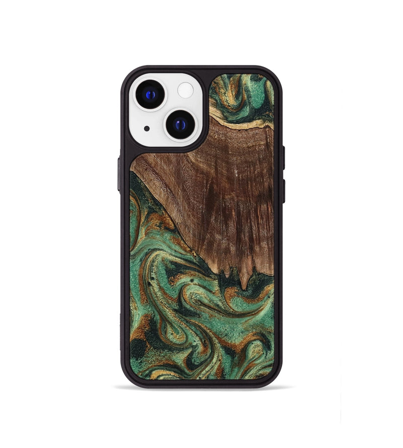 iPhone 13 mini Wood Phone Case - Claude (Green, 798936)