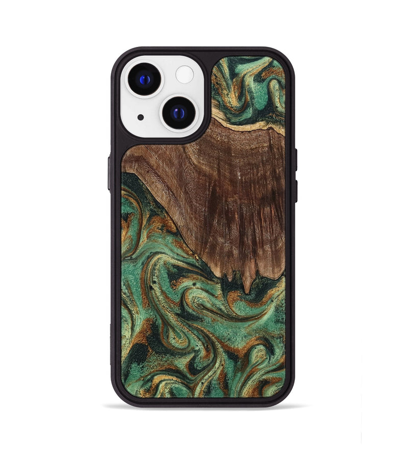 iPhone 13 Wood Phone Case - Claude (Green, 798936)