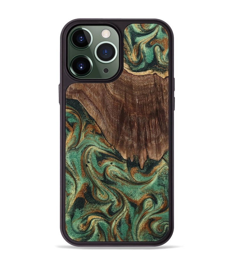 iPhone 13 Pro Max Wood Phone Case - Claude (Green, 798936)