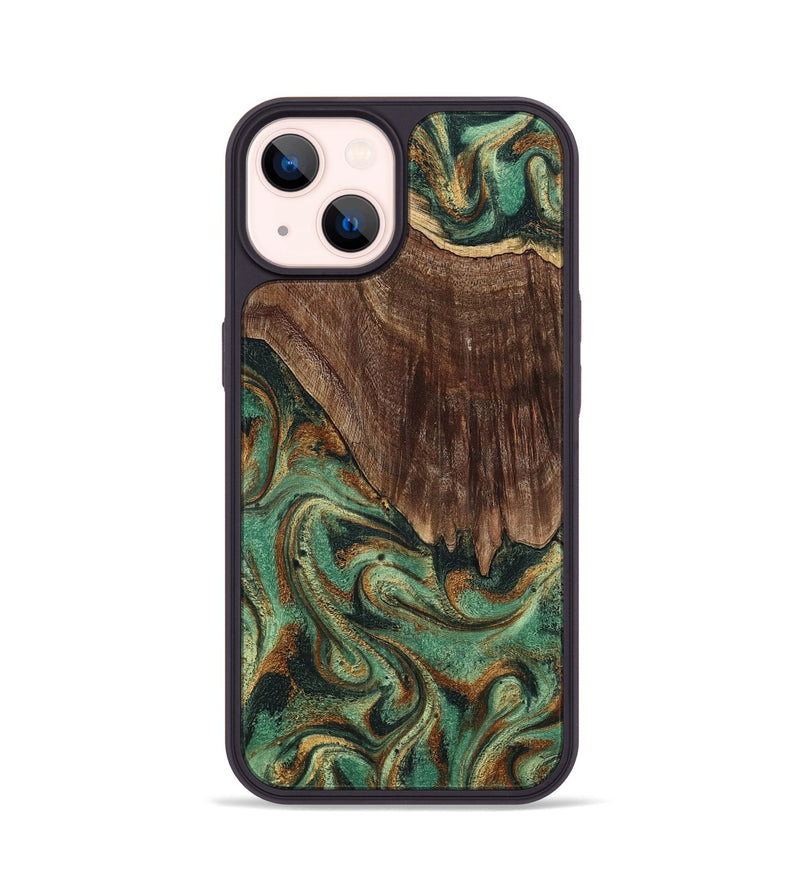 iPhone 14 Wood Phone Case - Claude (Green, 798936)