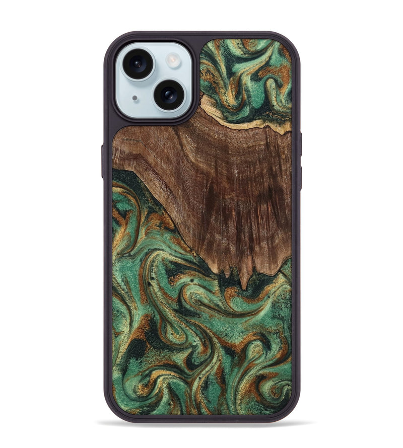 iPhone 15 Plus Wood Phone Case - Claude (Green, 798936)