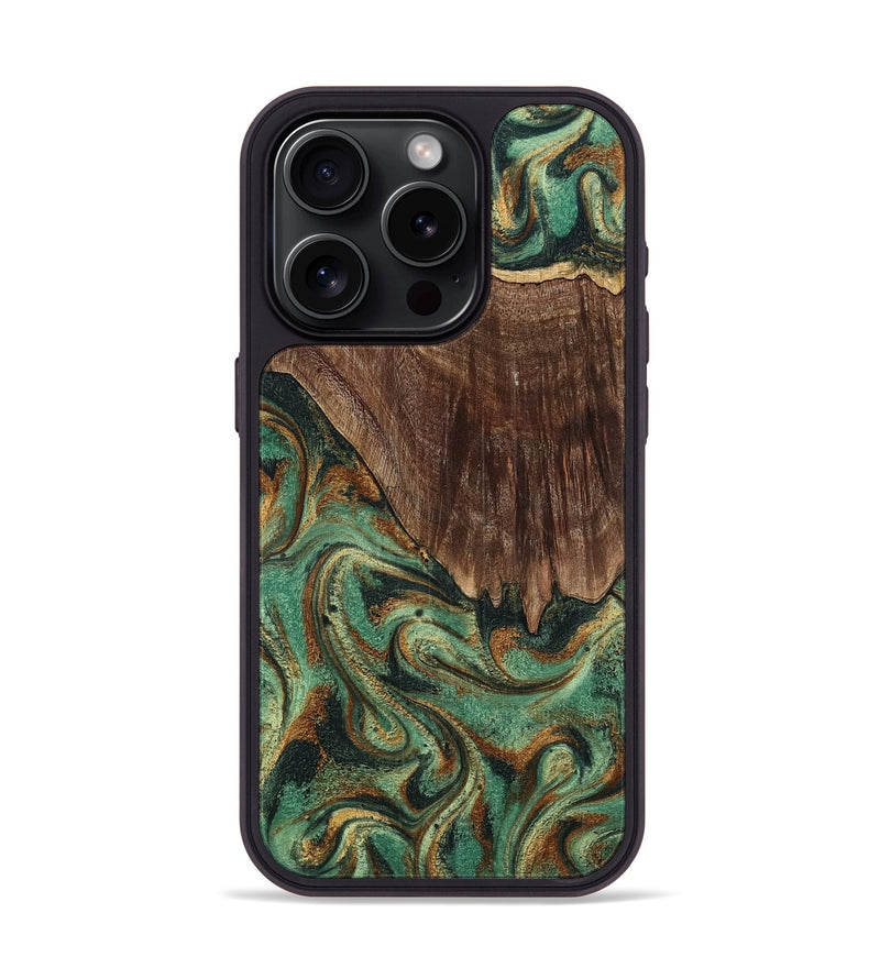 iPhone 15 Pro Wood Phone Case - Claude (Green, 798936)