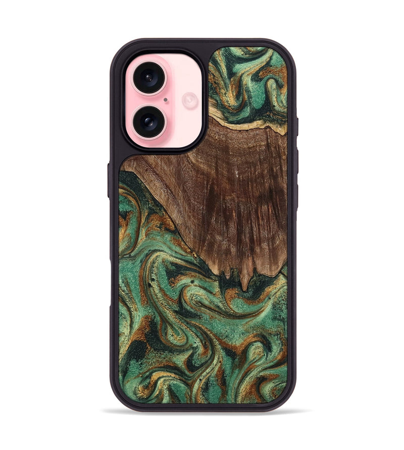 iPhone 16 Wood Phone Case - Claude (Green, 798936)