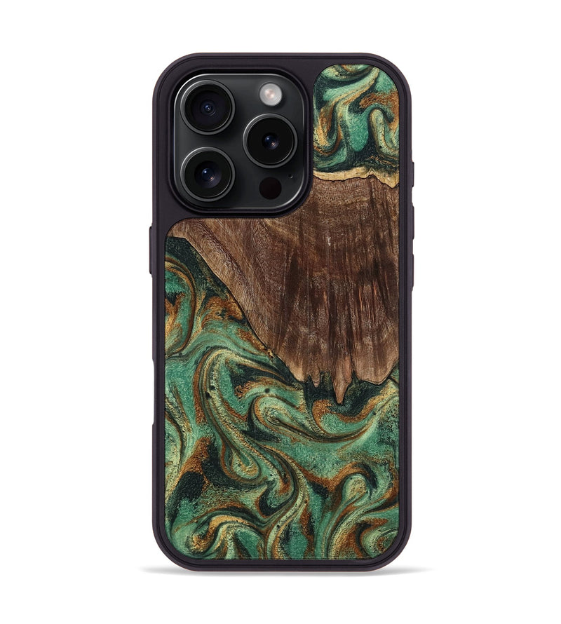 iPhone 16 Pro Wood Phone Case - Claude (Green, 798936)