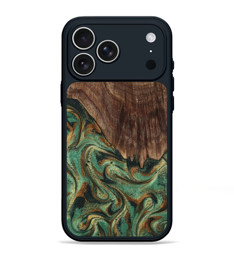 iPhone 17 Pro Max Wood Phone Case - Claude (Green, 798936)