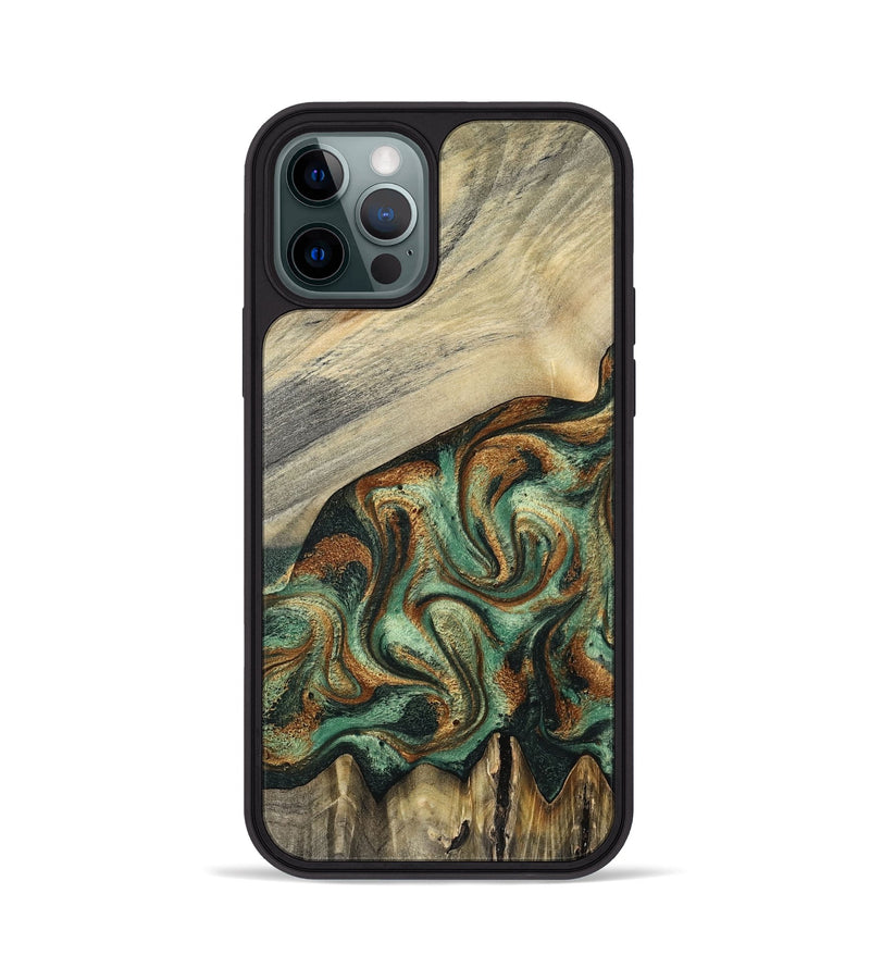 iPhone 12 Pro Wood Phone Case - Emerson (Green, 798937)