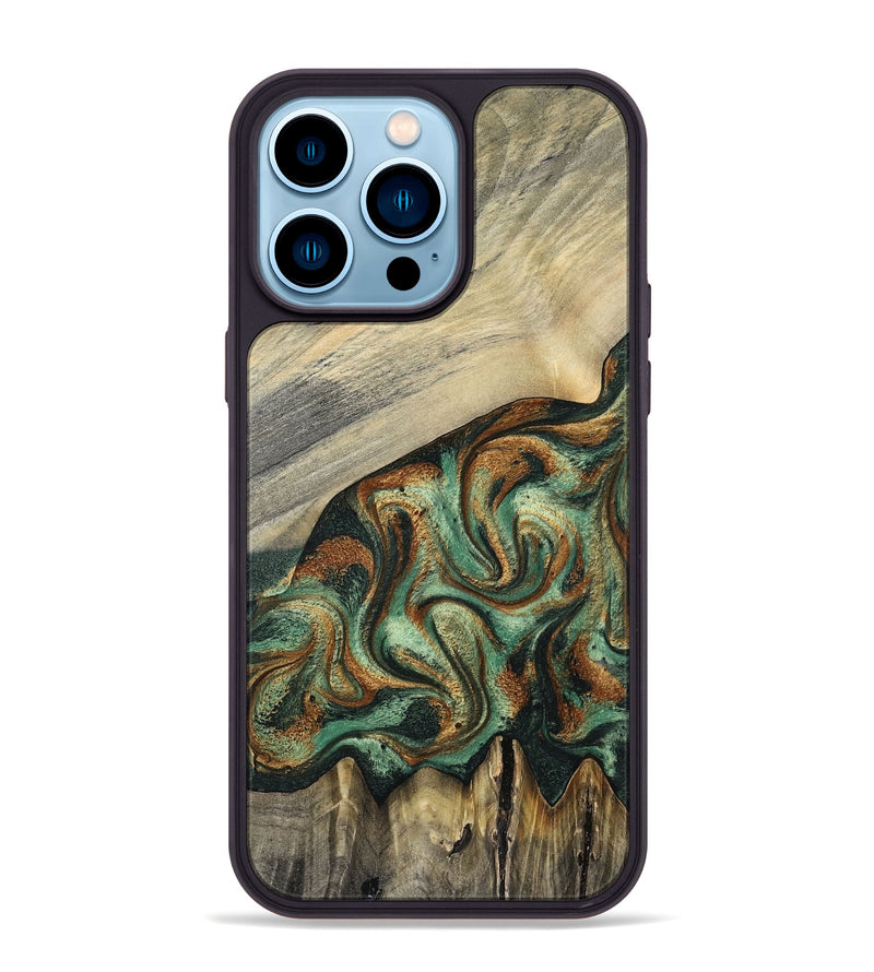iPhone 14 Pro Max Wood Phone Case - Emerson (Green, 798937)