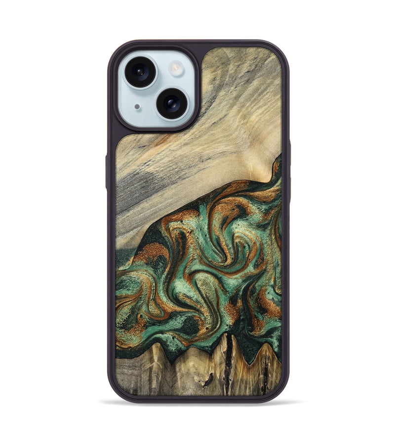 iPhone 15 Wood Phone Case - Emerson (Green, 798937)