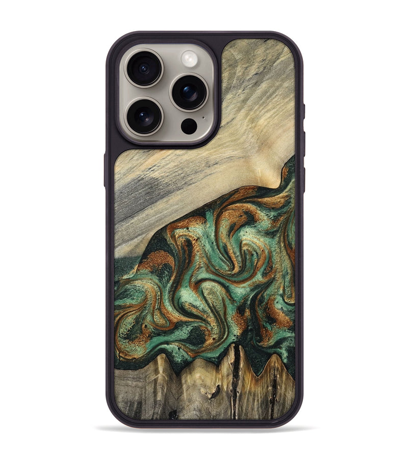 iPhone 15 Pro Max Wood Phone Case - Emerson (Green, 798937)
