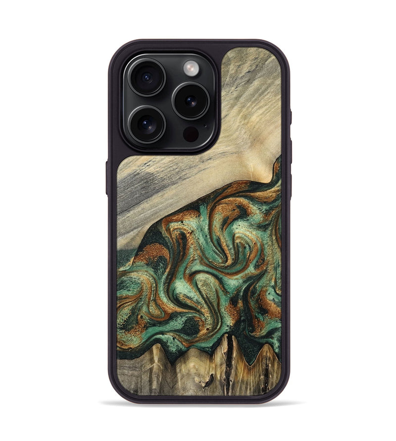 iPhone 15 Pro Wood Phone Case - Emerson (Green, 798937)