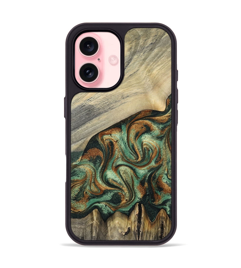 iPhone 16 Wood Phone Case - Emerson (Green, 798937)