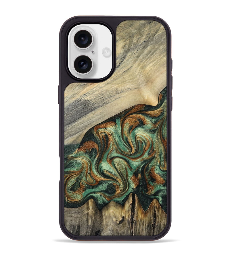 iPhone 16 Plus Wood Phone Case - Emerson (Green, 798937)