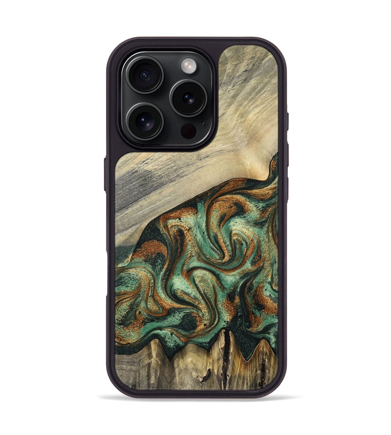 iPhone 16 Pro Wood Phone Case - Emerson (Green, 798937)