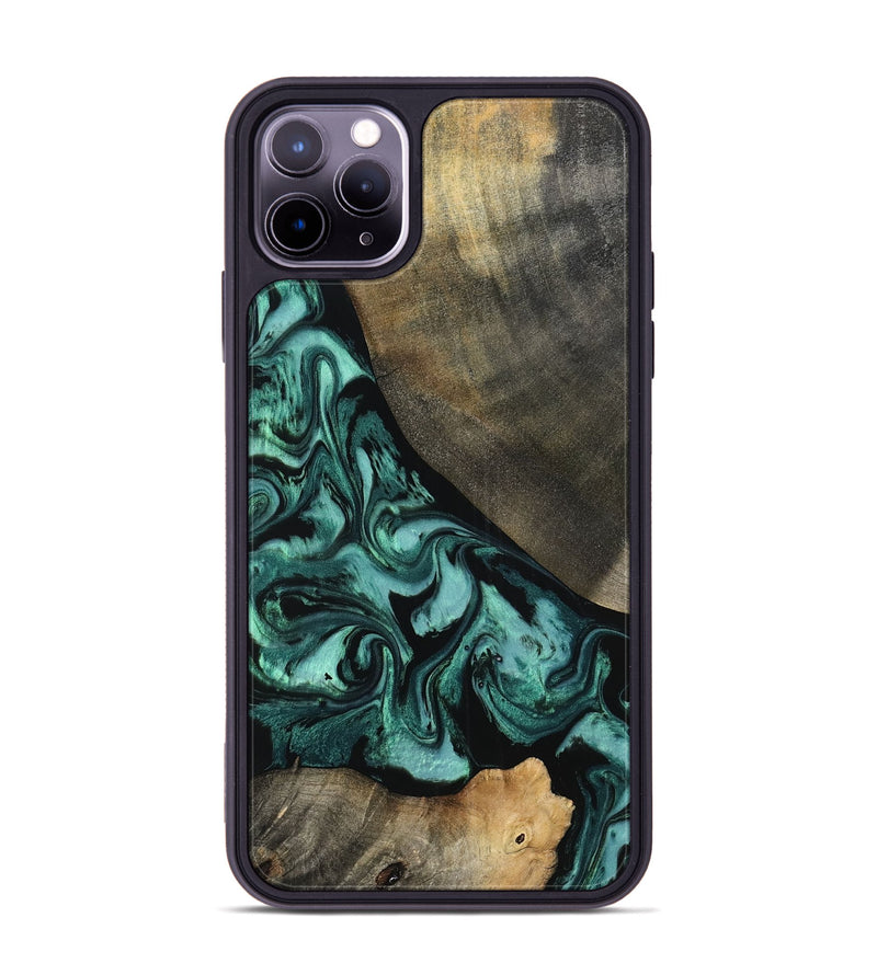 iPhone 11 Pro Max Wood Phone Case - Kaela (Green, 798938)