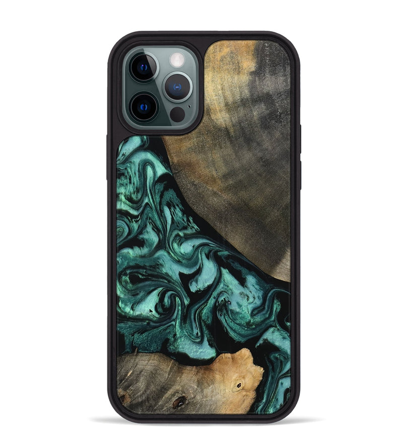 iPhone 12 Pro Max Wood Phone Case - Kaela (Green, 798938)