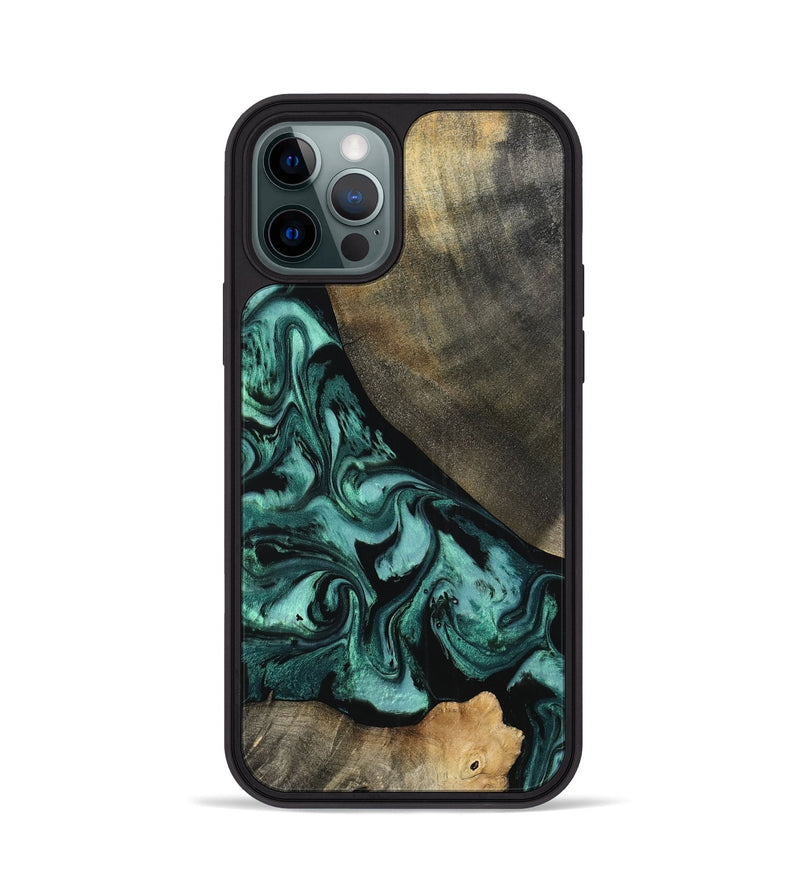 iPhone 12 Pro Wood Phone Case - Kaela (Green, 798938)