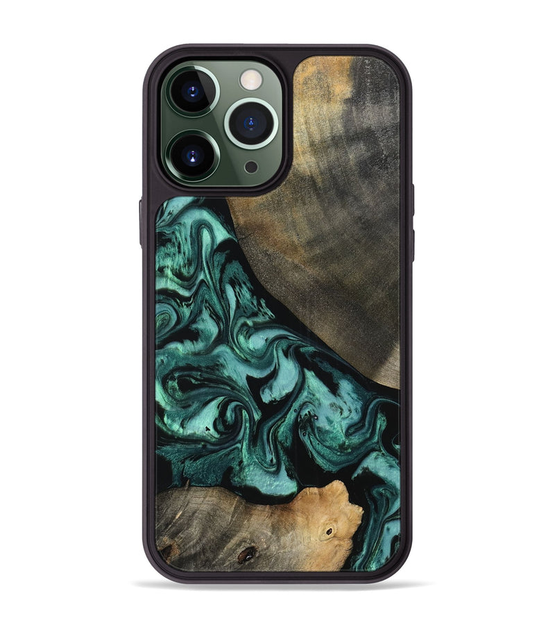 iPhone 13 Pro Max Wood Phone Case - Kaela (Green, 798938)