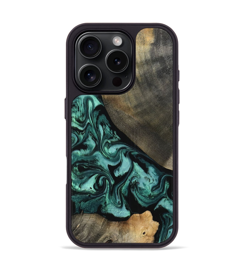 iPhone 16 Pro Wood Phone Case - Kaela (Green, 798938)