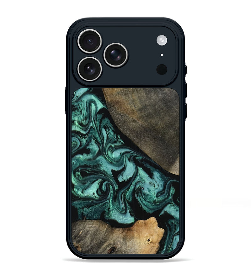 iPhone 17 Pro Max Wood Phone Case - Kaela (Green, 798938)