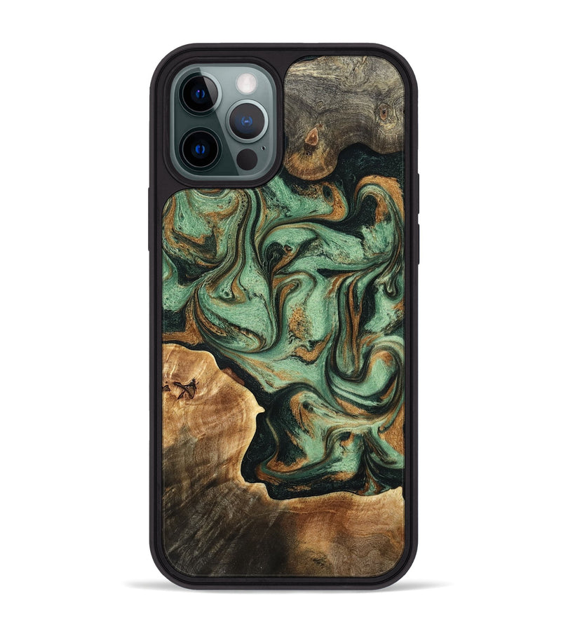 iPhone 12 Pro Max Wood Phone Case - Bettie (Green, 798940)