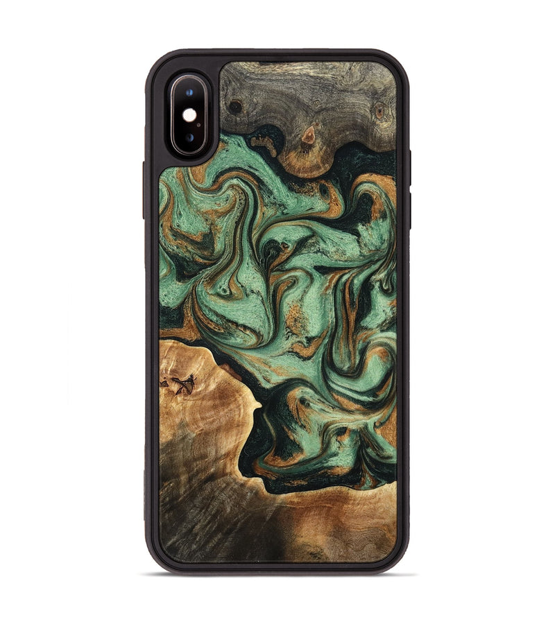 iPhone Xs Max Wood Phone Case - Bettie (Green, 798940)